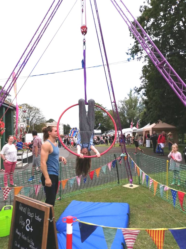 Circus skills aerial hoop