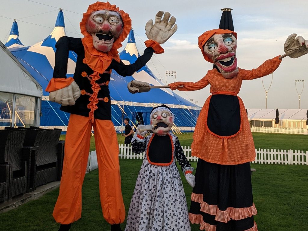 Halloween stilt costume